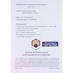 Introducción a la química universitaria. Curso cero