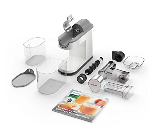 Philips HR1945/80 Slow Juicer, Entsafter für kaltes Pressen, maximale Nährstoffextraktion, weiß - 4