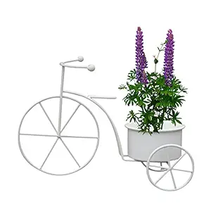 NUHA Planter Pot with Cycle Style Stand, Table top, Planter, Garden Pot, Garden Decoration, Home Decor, Return Gift, Gifting, Birthday