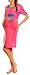 Happy Mama. Women's Maternity Nursing Nightdress Breastfeeding Nightshirt. 370p (Fuchsia, 10)