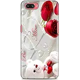 Shengshou Mobile Back Cover for Oppo A3S Design Teddy Bear Rose ABC1080T31741