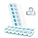 Produktbild Everwell Eiswürfelform Silikon, Eiswürfel Form Eiswürfelbehälter mit Deckel, Ice Cube Tray 14-Fach, Einfache Entfernung der Eiswürfelformen, LFGB Zertifiziert, Kühl Aufbewahren, Blau (2 Stück)