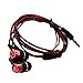 Produktbild Busirde 3,5 mm Klinke In-Ear-Kopfhörer Wiring Schwere Bassmikrofon Silikon-Woven Frostschutz- Linie Earbuds rot 1,2 m (Kabellänge)