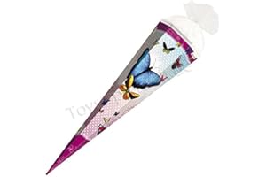 ROTH Cornet surprise / sac à sucreries / 85 cm / carré / « papillons »