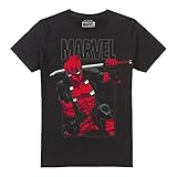  Marvel Deadpool Sword Camiseta, Negro (Black BLK), XL para Hombre