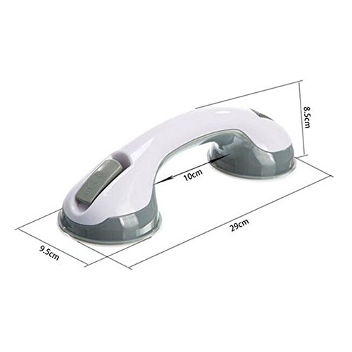 Haltegriff mit Saugnäpfen,, tragbar Unterstützung Grip Haltegriff, Sicherer Starke Sucker Helping Griff Hand Grip Handlauf für Kinder Alte Menschen halten Balance Schlafzimmer Badezimmer Zubehör – Schwarz - 3