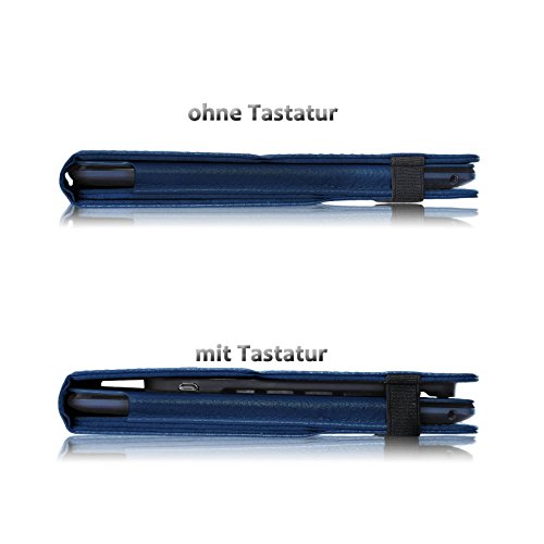 Infiland Lenovo Tab 2 A10-70 / Tab 2 A10-70L / Tab 2 A10-70F / Tab 2 A10-30F / Tab 2 A10-30L / Tab 3 10 Business/ Tab3 10 Plus Bluetooth Tastatur Hülle(QWERTZ Tastatur) -Slim Fit Kunstleder Smart Stand Tasche mit Hochwertige Abnehmbar Drahtlos Bluetooth Tastatur für Lenovo Tab 2 A10-70 / Tab 2 A10-30 / Tab 3 10 Business/ Tab3 10 Plus 10,1 Zoll Tablet(mit Auto Schlaf / Wach Funktion)(Dunkleblau) - 5