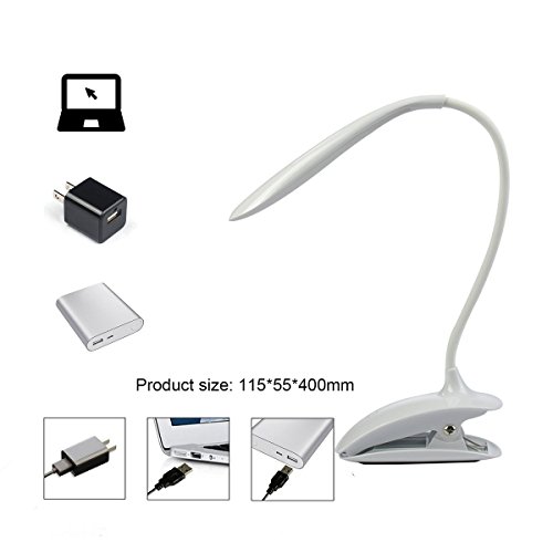 confronta il prezzo Lampada da Tavolo con Pinza, Vonpri 3-Livello Dimmer per Protezione degli Occhi Lampada da Scrivania con 16 LEDs Tocco Desk Lamp (Bianca) miglior prezzo