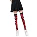 Produktbild Hffan Damen Streifen Sterne Streifen Tube Socken Über dem Knie Schenkel Hoch Niedlich Punk Strümpfe Winter lange Stiefel warme Oberschenkel-hohe Kniestrümpfe Leggings (Schwarz)