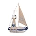 Produktbild Homyl Holz Segelboot Segelschiff, Mini Nautisches Boot Modell - Rettungsring