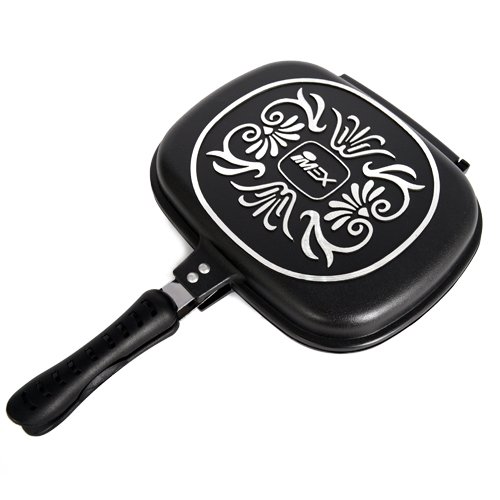 Imex Doppelpfanne aus Aluminiumguss mit Xylan Plus Beschichtung | Alupfanne zum Grillen und Braten, die Wendepfanne ø 28 cm rechteckig | Cift Tava Çift Tarafli Kokusuz Izgara - 5