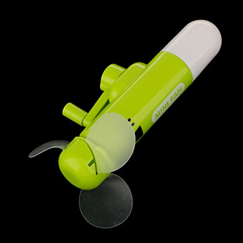 Tragbare Handkurbel Mini-Ventilator Ohne Batterie Elektrische Personal Fans – Grün - 3
