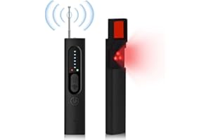 HONGNIX Detector de Cámara Espía 5 Niveles Sensibilidad Detector, Hidden Camera Bug Detector GPS GMS Spy Finder Detector, Detector de Cámara Oculta de señal Wireless RF Detector para Hotel Oficina