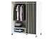 Produktbild Rollschrank Rollgarderobe Kleiderschrank Vorhangschrank Schrank "Dagino I"
