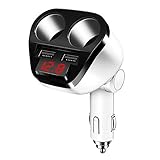 Eigenschaften: Abracing 2 Steckdosen Smoke Lighter Splitter 2 USB Autoladeger?t Adapter f¨¹r Smartphones Tablet