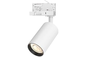 Braytron LED Schienenstrahler, Schinenbeleuchtung – LED Spot für 3-Phasen-Schienensystem – Dreh- & schwenkbar – Innenbeleuchtung für Shop, Galerie, Büro, Wohnzimmer – Tracklight, GU10, weiß