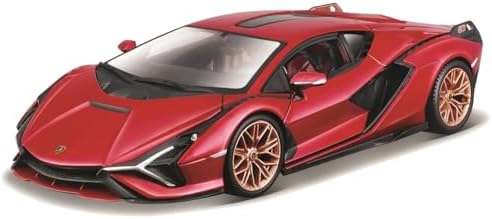 Bburago B18-21099R 1:24 Lamborghini SIAN FKP 37 Rosso, Disegni e Colori Assortiti