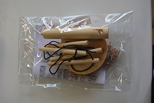 Frau Wundervoll Geldgeschenk Holz Wäschespinne mit 12 Miniklammern aus Holz / Geldwäschespinne aus Holz / Geld- und Fotowäschespinne - 3