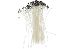 DUTIS TuDu Lot de 50 mèches en coton naturel pour la fabrication de bougies - 15 cm