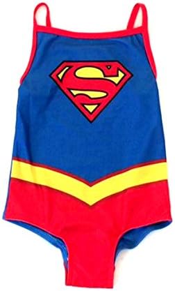 DC Comics Girls Supergirl Swimsuit, Swimming Costume - Ages 2/3, 3/4,4/5, 5/6 yrs (4/5yrs)