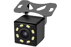 DUTTY Telecamera per retromarcia per auto Universal 8 LED Night Vision Backup Telecamera per retromarcia impermeabile 170 Grandangolo HD Immagine a colori