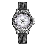 IG Invictus vansvar Frauen Casual Quarz Kunststoff Leder Band glückliche Blume Strass Uhr Vansvar V452 Mode Armbanduhr aus Kunststoff Der Schwarze Mode auf Kunststoff Gürtel