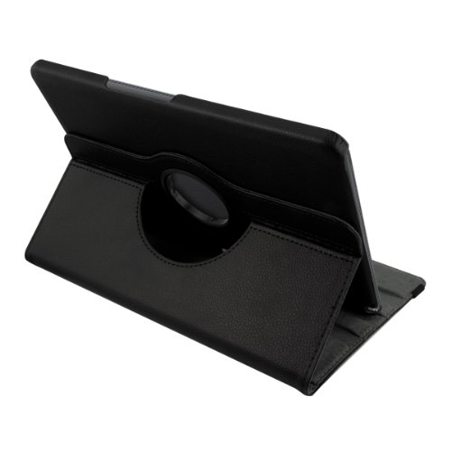 3in1 Set: kwmobile Hülle für Samsung Galaxy Note 10.1 P600 Edition 2014 – 360° Standfunktion Case Tablet Schutzhülle Kunstleder – Smart Cover Tabletcase Schwarz + Folie, kristallklar + Stylus, Schwarz - 2