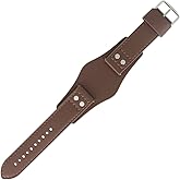 Fossil wristwatch strap, 22 mm, smooth brown leather, watchstrap set CH-2565.