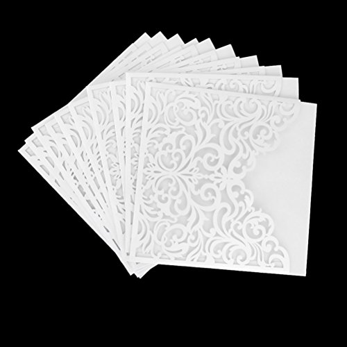 LUOEM Hochzeitskarten Einladungenskarten mit Umschläge Europäischen Stil - 3