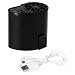 Produktbild Mini Portable Waist Fan USB Rechargeable Cool Air Hand Held Travel Blower Cooler (Schwarz)
