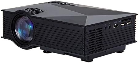 WiFi Projector - Qooarker 1200 Lumens WiFi Wireless Full Color 130" Image Pro Mini Portable LCD LED Home Theater Cinema Game Projector HD 800x480P Video Support IP/IR/USB/SD/HDMI/VGA Black