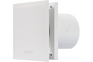 Airflow QT100HT Extractor con Sensor de Humedad y Temporizador – Conducto 100mm, 2 Velocidades (hasta 25 l/s), 25 dB, 5/9W, QuietMark, Garantía 3 Años