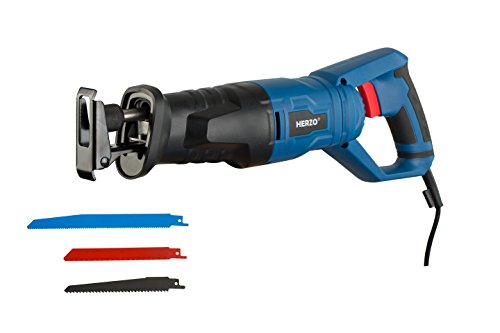 HERZO Sierra sable Velocidad variable 750W con profundidad máxima de 