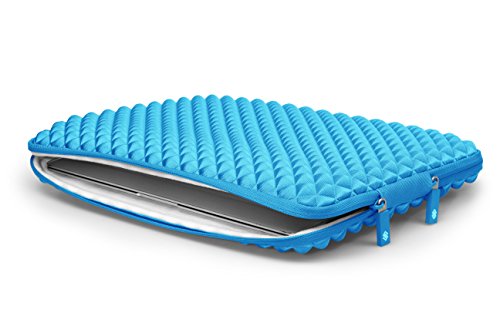 Urcover® Steppmuster Laptop Schutz-Hülle Sleeve Tasche mit Zubehörfach Blau | 15,4 Zoll 39,6 cm | Tablet Schutzhülle Notebook Cover | für Macbook iPad Galaxy Tab | Aktentasche - 3