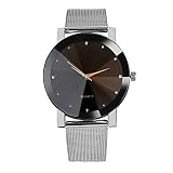 ICNCVKX Herrenuhr, Schlanke Damenuhr, Ø36 mm, Casual Business Watch, Dezente Luxusuhr, Geschenkuhr(Silver)