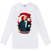 Atat&uuml;rk Uzun Kol &Ccedil;ocuk Tiş&ouml;rt Beyaz Renkli Unisex Kesimli
