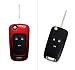 Produktbild CK+ Opel Auto-Schlüssel ABS Hülle Key Cover Case Etui für Adam Cascada Mokka X Astra Corsa Insignia Meriva Zafira - Rot