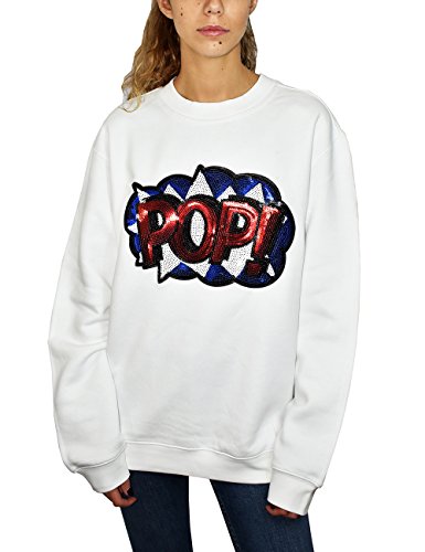 Preisvergleich Produktbild JOYDIVISION Damen Sport Kapuzenpullover Pop Sweatshirt, Weiß, Einheitsgröße