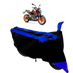 Carigiri Bike Cover for KTM 200 Duke (Dust Proof, Scratch Proof, Mirror Pockets, Heavy Buckle [Royal Blue and Black])