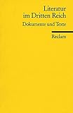 Image de Literatur im Dritten Reich: Texte und Dokumente (Reclams Universal-Bibliothek)