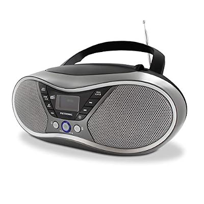 METRONIC 477171 Lecteur CD MP3 numérique Dab+ et FM RDS avec Port USB, entrée Audio, Sortie Casque, Fonction Double Alarme