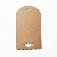 25 Geschenkanhänger Tags Labels Etiketten Fisch