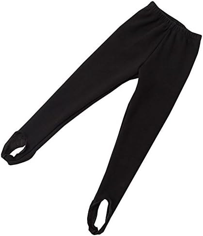 Lisianthus002 Children Unisex Thick Ballet Stirrup Legging 10-12T Black
