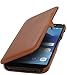 Produktbild StilGut Book Type Case, Hülle Leder-Tasche für Galaxy A5 (2017). Seitlich klappbares Flip-Case aus Echtleder für Das Original Galaxy A5 (2017), Cognac - mit Clip