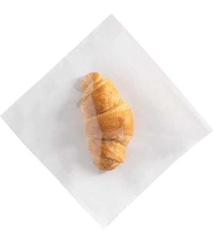 10" X 10" White Film Front Paper Bags | Cellophane/Clear/Sandwich/Food