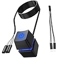 Switian Power Switch for Desktop Computers PC Power Button External Desktop Computers PC Power Button External Computer Power Switch 1.8 m with Blue LED Light