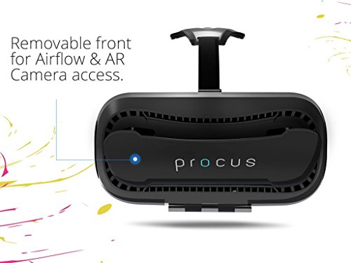 PROCUS BRAT VR Headset With 42MM Lenses & Bluetooth Remote Controller for Android/iOS Devices (Black)
