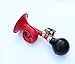 Produktbild juerxing Classic Cycle Bike Laut Ring Bell Cycle Bike Vintage Chrom Vergoldet Retro Waldhorn Horn Bell (Rot)