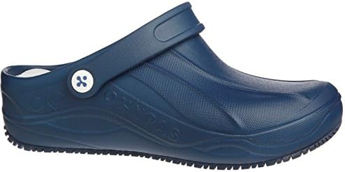 Oxypas 'Smooth' Anti-Slip, Anti-Static Clog, Suitable for Doctors, Nurses and All Medical Professionals (EU 42, Navy Blue)