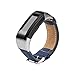 Produktbild Strap Band,Janly für Garmin VIVOsmart HR Luxus Leathr Ersatz Sport Armbanduhr Band Strap (Blau)